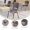 Flash Furniture 661 lb. Capacity Gray Stack Chairs-Black Frame, 5PK 5-RUT-16-PDR-GY-GG - alternate 5